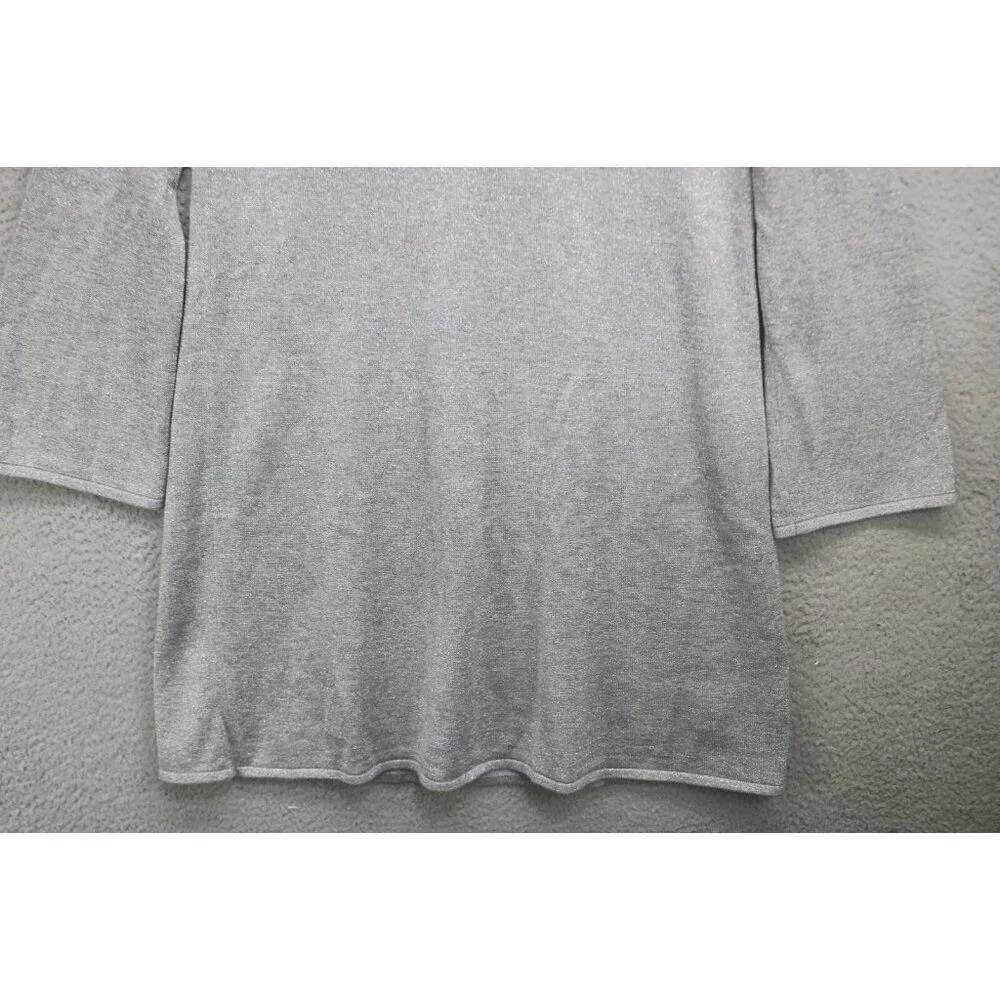 Michael Kors Long Bell‎ Sleeve Silver Sparkling Sweater Dress-L-Event-Evening